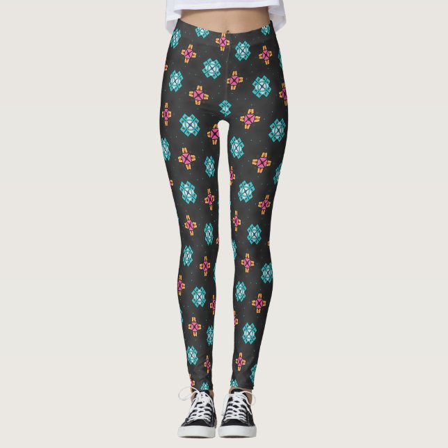 Aztec Starburst Leggings (Front)
