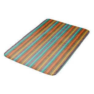 Aztec stripes bath mat