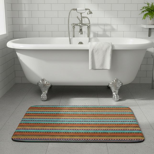 Aztec stripes bath mat (Creator Uploaded)