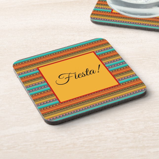 Aztec stripes "Fiesta" Coaster (Left Side)