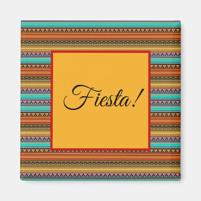 Aztec stripes "Fiesta"  Magnet (Front)