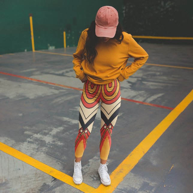 Aztec Style Tribal Capri Leggings (Creator Uploaded)