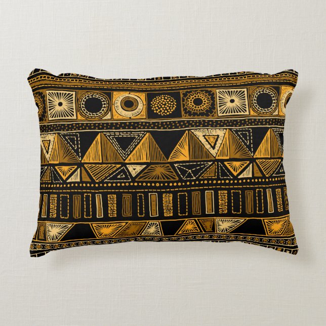 Aztec Style: Tribal Ethnic Seamless. Decorative Cushion (Front)