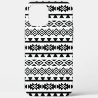 Aztec Stylised Big Pattern II Black on White