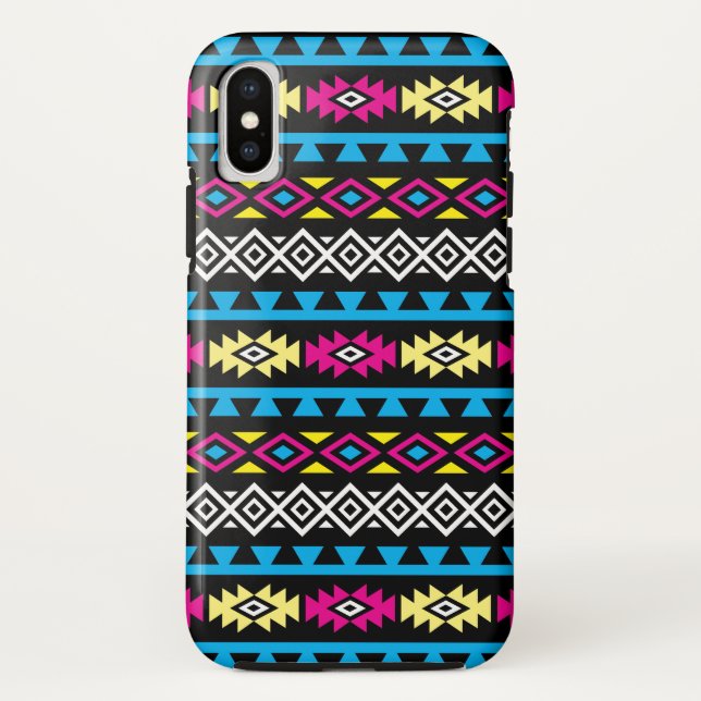Aztec Stylised Big Pattern II CMYBW Case-Mate iPhone Case (Back)