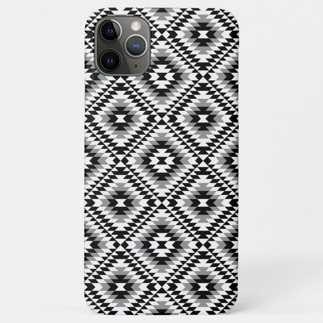 Aztec Stylised BW+Grey Symbol Pattern Case-Mate iPhone Case (Back)