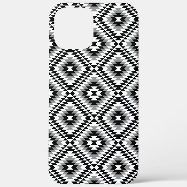 Aztec Stylised BW+Grey Symbol Pattern Case-Mate iPhone Case (Back)
