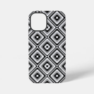 Aztec Stylised BW+Grey Symbol Pattern iPhone 12 Mini Case