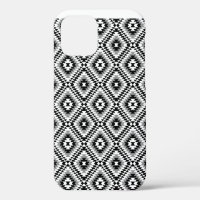Aztec Stylised BW+Grey Symbol Pattern