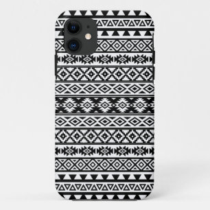 Aztec Stylised Pattern Black & White Case-Mate iPhone Case