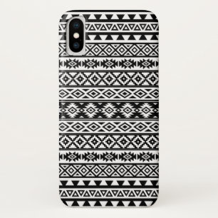 Aztec Stylised Pattern Black & White Case-Mate iPhone Case