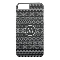 Aztec Stylised Ptn Blk & Grey I (Personalised)