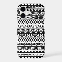 Aztec Stylized Pattern Black & White