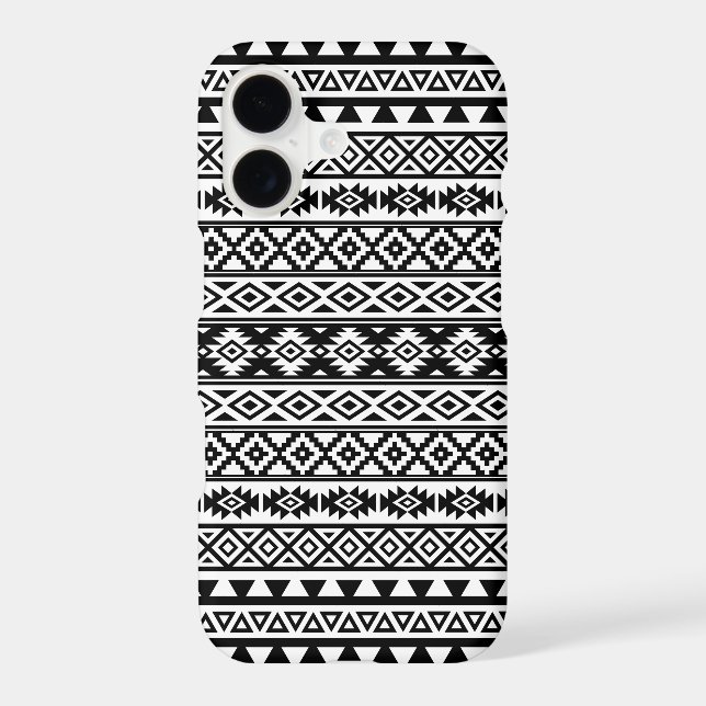 Aztec Stylized Pattern Black & White (Back)