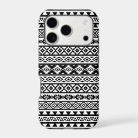 Aztec Stylized Pattern Black & White