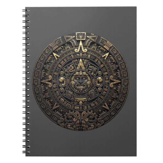 Aztec Sun Stone Notebook (Front)