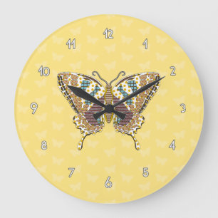 Aztec Swallowtail Clock