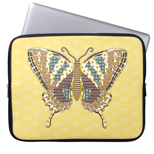 Aztec Swallowtail Laptop Sleeve (Front)