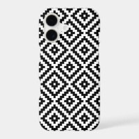 Aztec Symbol Block Ptn Black & White I