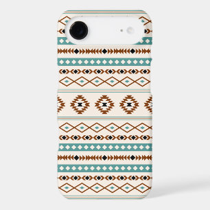 Aztec Teal Terracotta Black Cream Mixed Pattern
