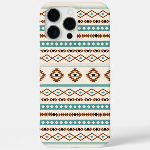 Aztec Teal Terracotta Black Cream Mixed Pattern iPhone 16 Pro Max Case