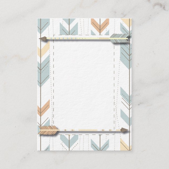 Aztec Tribal Arrows Business Card (Front)