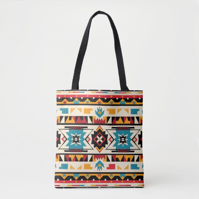 Aztec Tribal Design Tote Bag (Front)