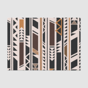 Aztec Tribal Geometric Tissue Paper