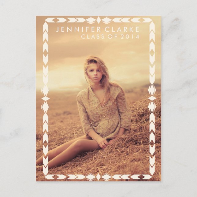 AZTEC TRIBAL GRAD | GRADUATION PARTY INVITATION (Front)