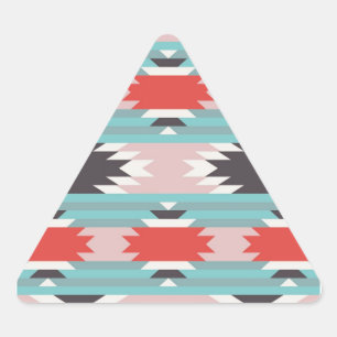 Aztec Tribal Pattern Native American Prints Triangle Sticker