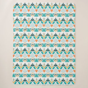 Aztec Tribal Pattern Sherpa Blanket