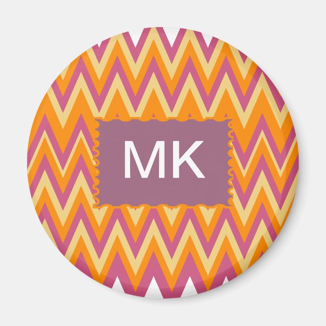 Aztec Tribal ZigZag Magnet (Front)