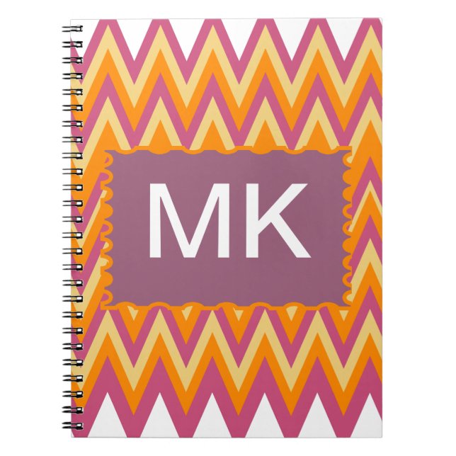 Aztec Tribal ZigZag Notebook (Front)