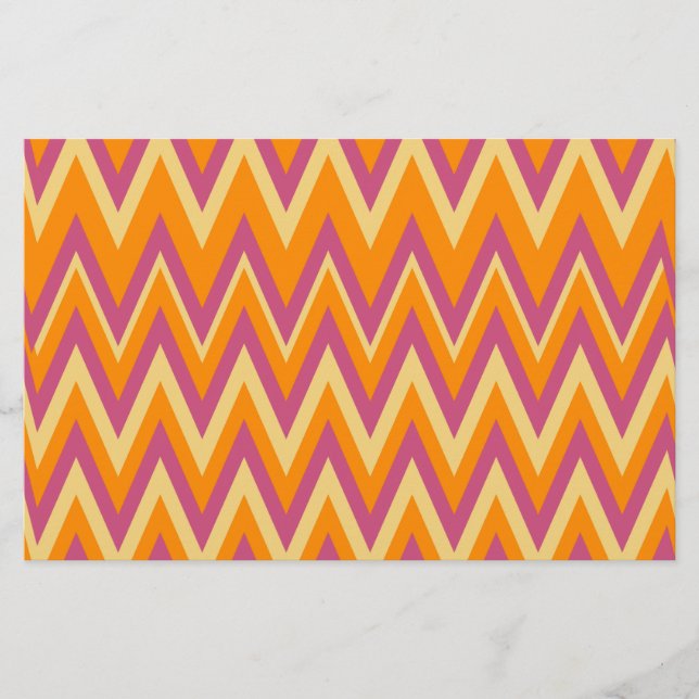 Aztec Tribal ZigZag Stationery (Front)