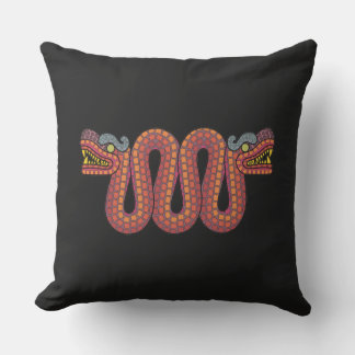 Aztec two headed snake cushion