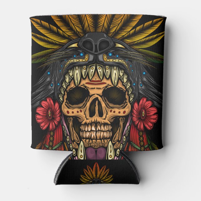 Aztec Warrior Can Cooler (Front)