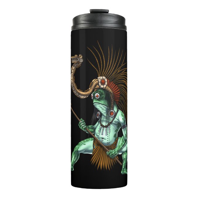 Aztec Warrior Deity Cueyatl Thermal Tumbler (Front)