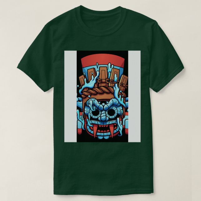 Aztec Warrior God T-Shirt (Design Front)