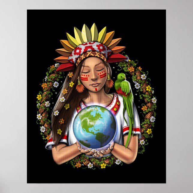 Aztec Warrior Goddess Poster (Front)