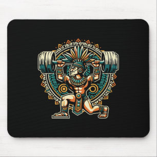 Aztec Warrior Gym Weightlifting Bodybuilding Worko Mouse Pad