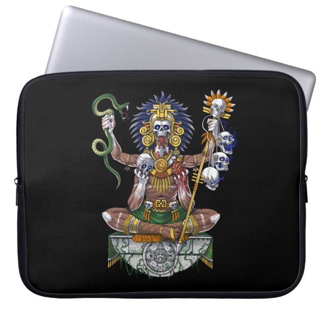 Aztec Warrior Shaman Laptop Sleeve (Front)