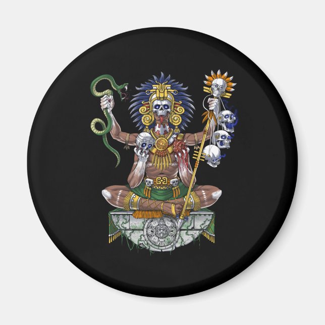 Aztec Warrior Shaman Magnet (Front)