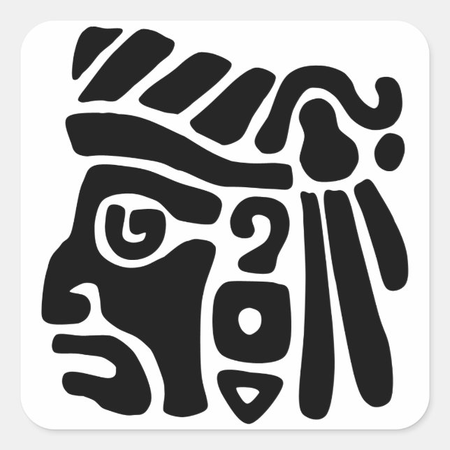 Aztec Warrior Square Sticker (Front)