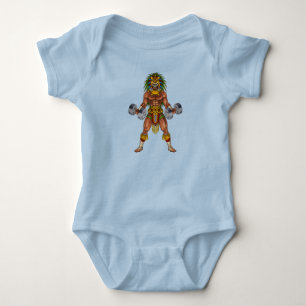 Aztec Warrior Weightlifting Baby Bodysuit