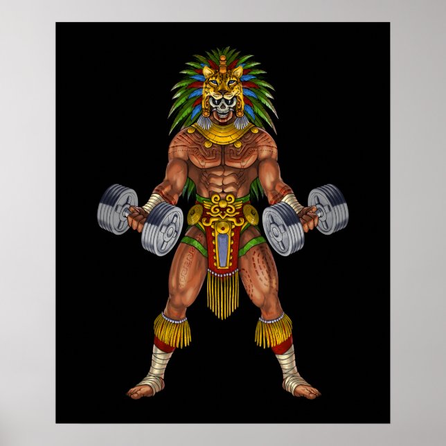 Aztec Warrior Weightlifting Poster (Front)