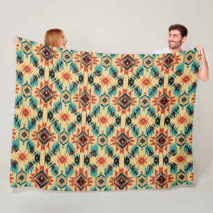 Aztec Western Pattern Fleece Blanket