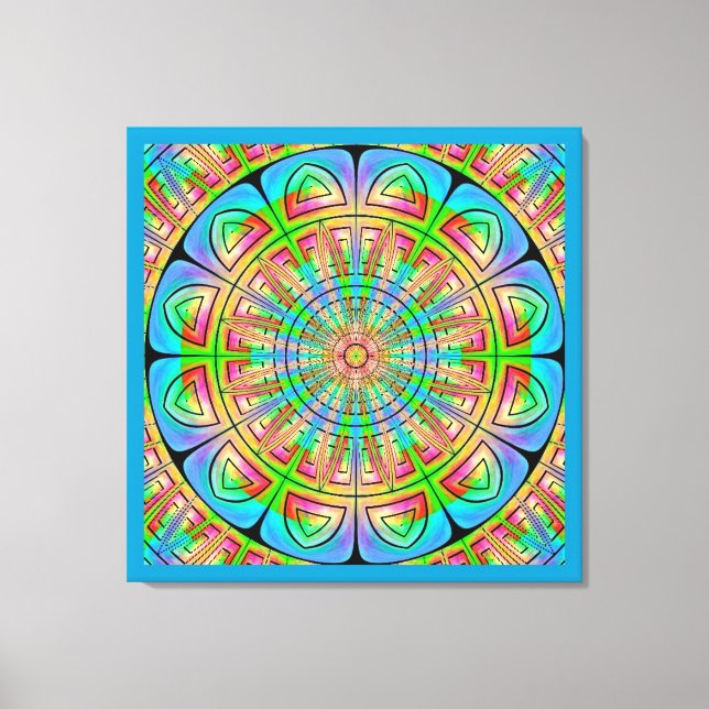 Aztec Wheel Wrapped Canvas (Front)