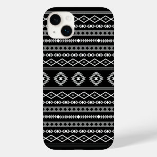 Aztec White Grey Black Mixed Motifs Pattern Case-Mate iPhone 14 Plus Case