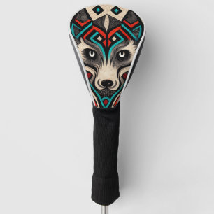 Aztec Wolf Face Golf Head Cover
