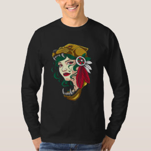 Aztec Woman - Mexican Girl - Chava - Hecho En Mexi T-Shirt